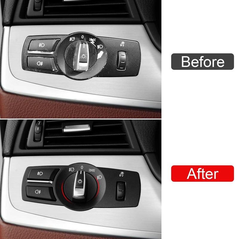 Jaronx Compatible with BMW Headlight Control Knob, Upgraded Headlamp Switch Control Head Light Switch Konb Button Replacement for 5 F10 F11, 6 F12 F13, 7 F01 F02, X3 F25, X4 F26 - Image 2